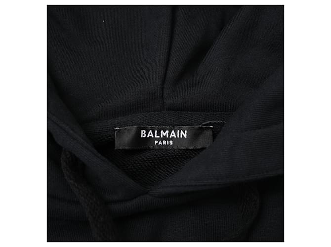 Sudadera Balmain Logo en algodón negro - vista 5