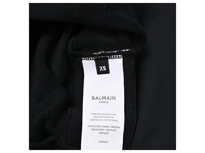 Sudadera Balmain Logo en algodón negro - vista 6