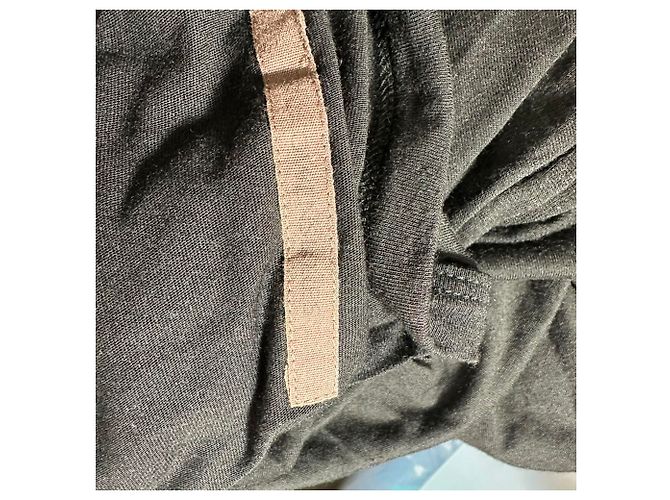 Rick Owens Langarm-Mini-Drapierkleid aus schwarzer Viskose - Ansicht 4