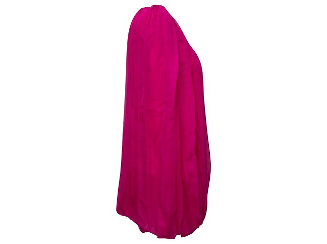 Camicetta arricciata Rick Owens in seta rosa - vista 2