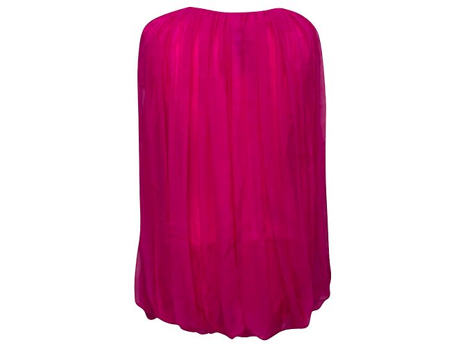 Camicetta arricciata Rick Owens in seta rosa - vista 3
