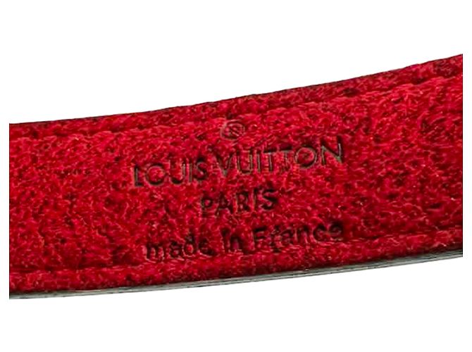 Bracciale reversibile con cerniera Louis Vuitton Rouge Monogram Eclipse Canvas in pelle nera Nero - vista 4