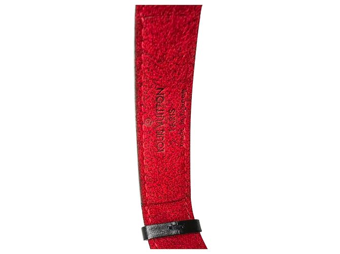 Bracciale reversibile con cerniera Louis Vuitton Rouge Monogram Eclipse Canvas in pelle nera Nero - vista 5
