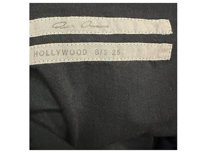 Vestido maxi Edfu Crewneck Rick Owens em algodão preto - vista 7