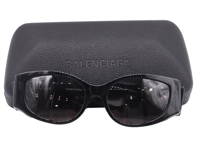 Occhiali da sole Balenciaga Bossy Round AF in acetato nero - vista 10