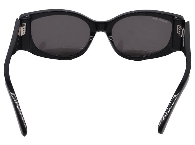 Occhiali da sole Balenciaga Bossy Round AF in acetato nero - vista 4