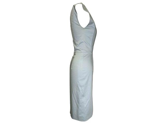 Vestido midi Hugo Boss Red Label en algodón azul claro - vista 2