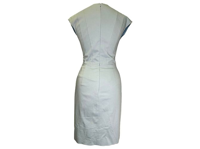 Vestido midi Hugo Boss Red Label en algodón azul claro - vista 3
