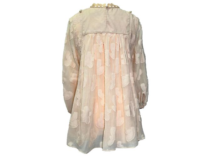Camicetta Chloé con dettagli cutout in cotone rosa Marrone - vista 3
