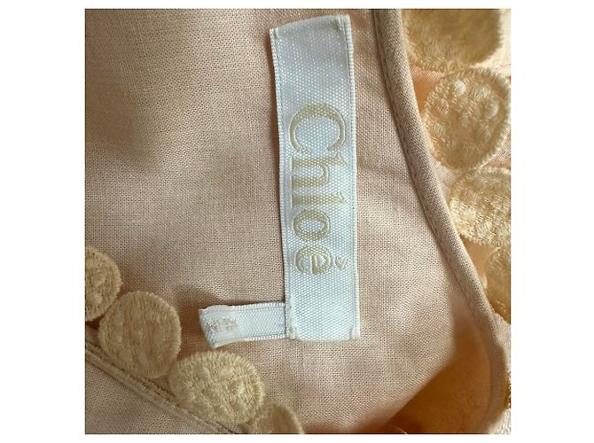 Camicetta Chloé con dettagli cutout in cotone rosa Marrone - vista 5