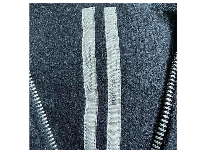 Rick Owens Batwing Klaus Zip Cardigan aus schwarzer Alpakawolle - Ansicht 4
