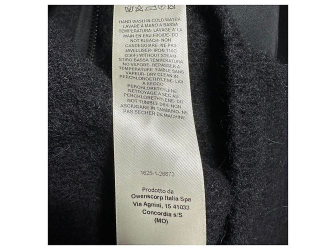 Rick Owens Batwing Klaus Zip Cardigan aus schwarzer Alpakawolle - Ansicht 6