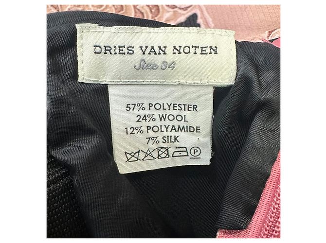 Trägerloses Dries van Noten Oberteil mit Rüschen aus rosa Polyester Braun Pink - Ansicht 3