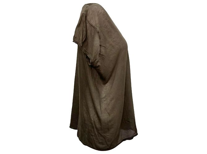 Camiseta Rick Owens de cuello redondo en algodón gris - vista 2