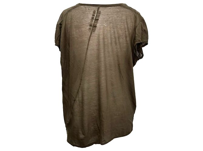 Camiseta Rick Owens de cuello redondo en algodón gris - vista 3