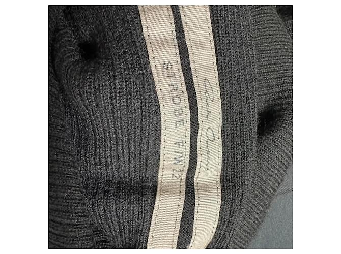 Rick Owens gerippter Rollkragenpullover aus schwarzer Wolle - Ansicht 4