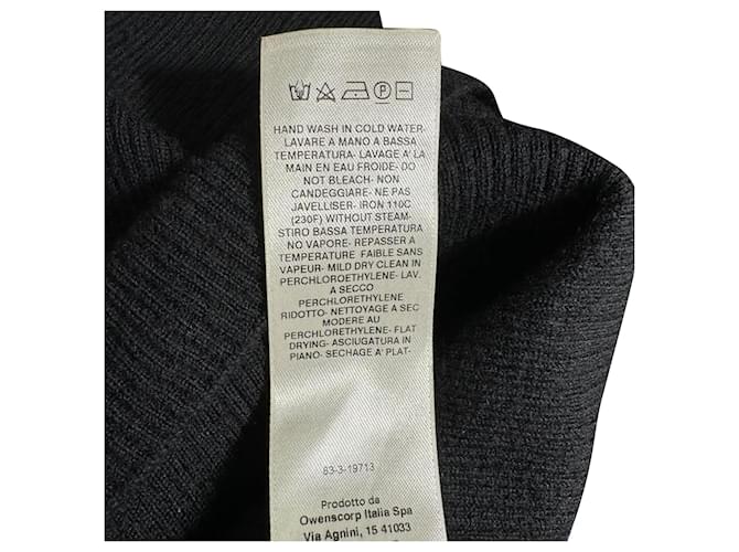 Rick Owens gerippter Rollkragenpullover aus schwarzer Wolle - Ansicht 6