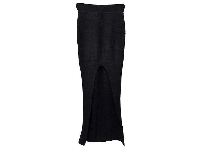 Falda maxi Porterville Pillar de Rick Owens en cachemira negra Negro - vista 2