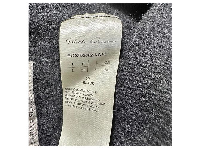 Falda maxi Porterville Pillar de Rick Owens en cachemira negra Negro - vista 4