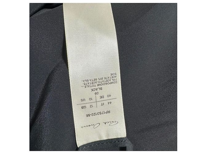 Camiseta de cuello drapeado Rick Owens en acetato negro - vista 6