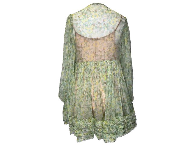 Stella Mc Cartney Mini abito con volant in seta floreale Stella McCartney - vista 3