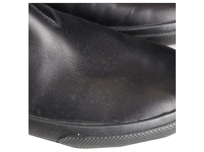 Stivaletti con chiusura a strappo Prada Sport in pelle nera Nero - vista 10
