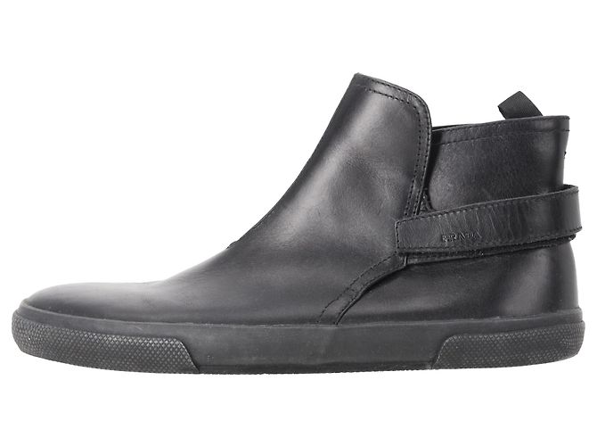 Stivaletti con chiusura a strappo Prada Sport in pelle nera Nero - vista 2