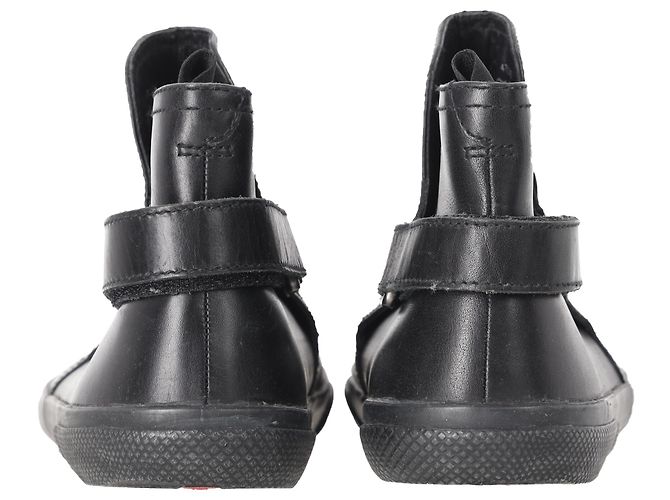 Stivaletti con chiusura a strappo Prada Sport in pelle nera Nero - vista 3