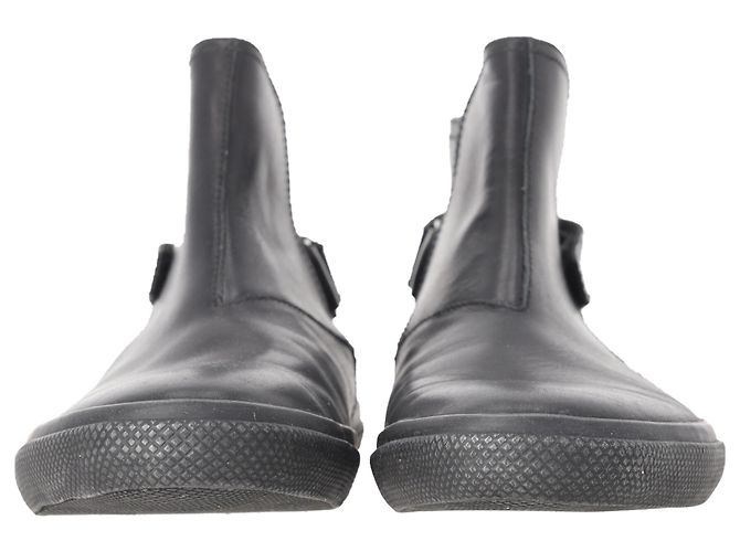 Stivaletti con chiusura a strappo Prada Sport in pelle nera Nero - vista 4