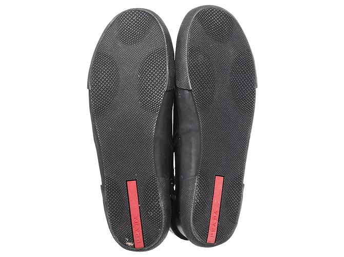 Stivaletti con chiusura a strappo Prada Sport in pelle nera Nero - vista 5