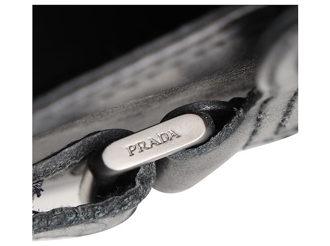Stivaletti con chiusura a strappo Prada Sport in pelle nera Nero - vista 7