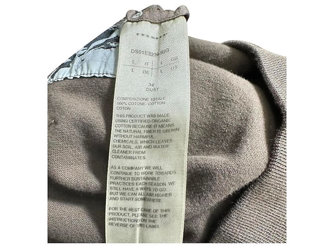 Sudadera con cremallera asimétrica Rick Owens en algodón marrón Castaño - vista 4