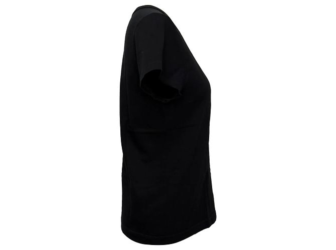 Camiseta de cuello redondo Rick Owens en algodón negro - vista 2