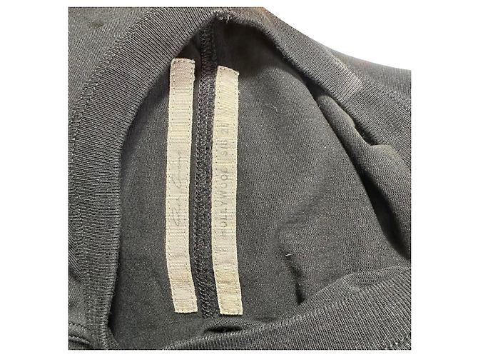 Camiseta de cuello redondo Rick Owens en algodón negro - vista 3