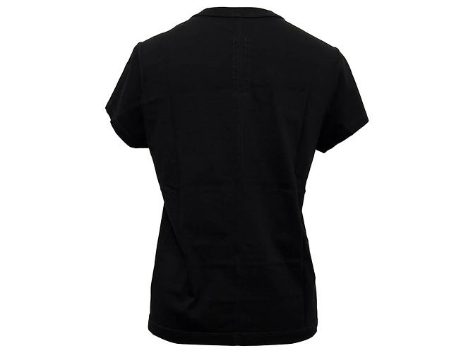 Camiseta de cuello redondo Rick Owens en algodón negro - vista 4