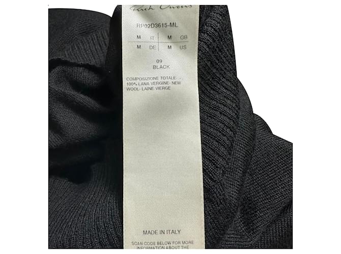 Rick Owens Crater Oversized-Pullover aus schwarzer Wolle - Ansicht 4