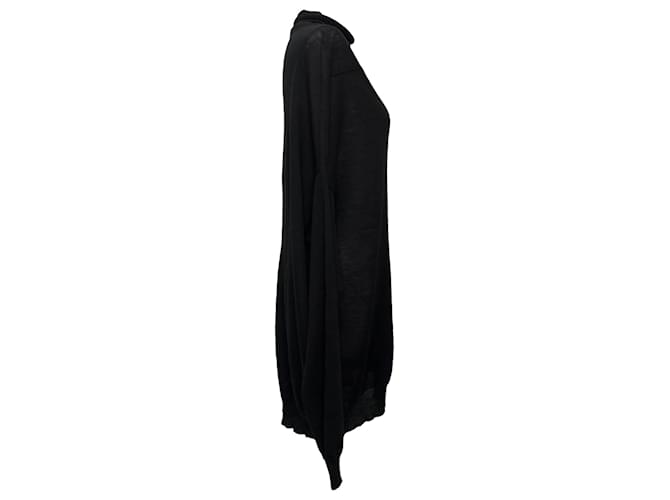 Rick Owens Crater Oversized-Pullover aus schwarzer Wolle - Ansicht 6