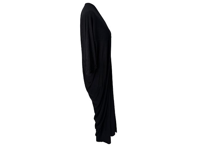 Abito maxi Concordians Kite di Rick Owens in viscosa nera Nero - vista 2