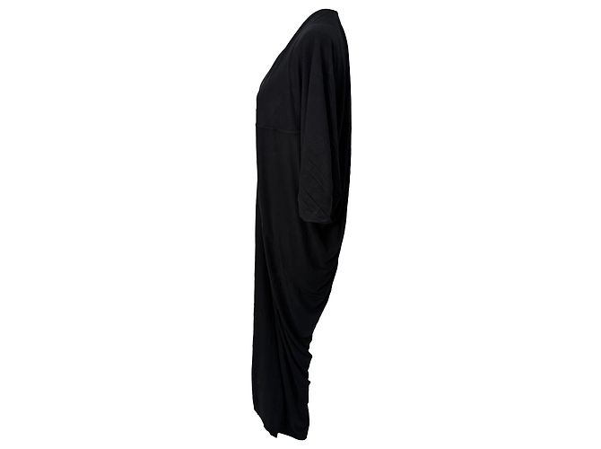 Abito maxi Concordians Kite di Rick Owens in viscosa nera Nero - vista 3
