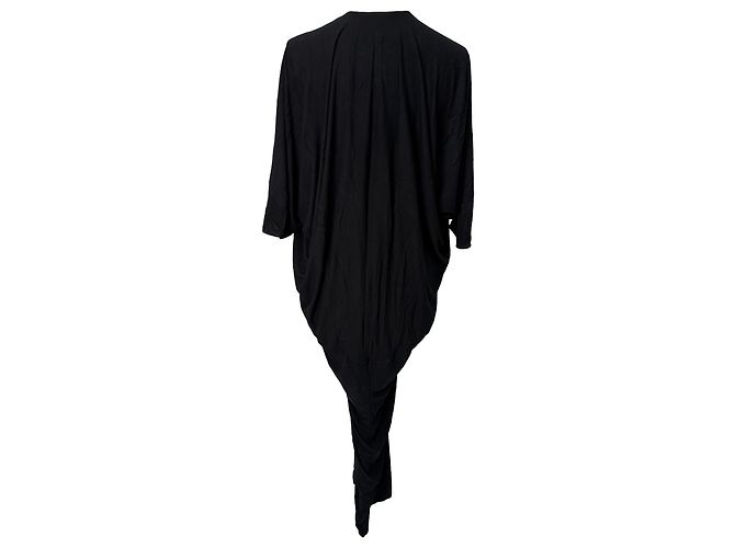Abito maxi Concordians Kite di Rick Owens in viscosa nera Nero - vista 4