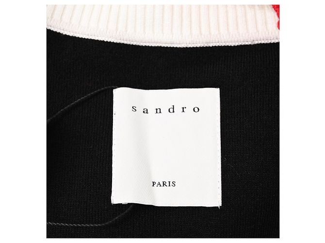 Cardigan aberto Sandro em viscose preta Preto - vista 4