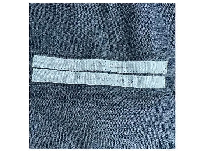 Rick Owens V-Ausschnitt-Strickpullover mit Rückenschleife aus schwarzer Wolle - Ansicht 5