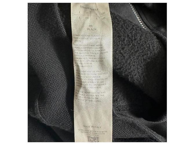 Rick Owens Asymmetrischer Zip-Up Sweatshirt aus schwarzer Baumwolle - vista 5