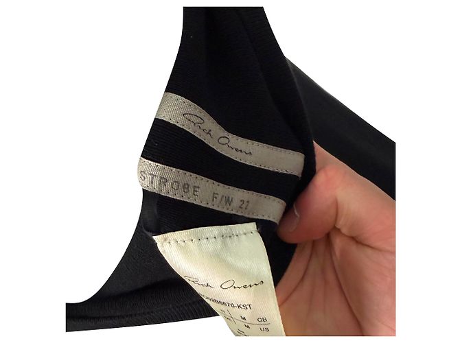 Falda maxi recta Rick Owens en viscosa negra Negro - vista 11