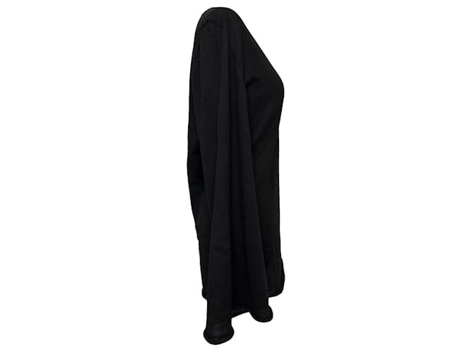 Rick Owens V-Ausschnitt Pullover aus schwarzer Wolle - Ansicht 2