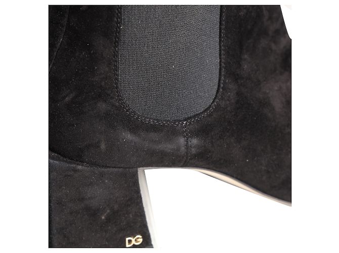 Stivaletti Dolce & Gabbana in scamosciato nero - vista 12