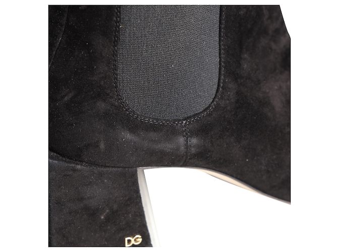 Stivaletti Dolce & Gabbana in scamosciato nero - vista 14