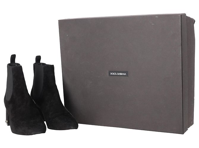 Stivaletti Dolce & Gabbana in scamosciato nero - vista 6