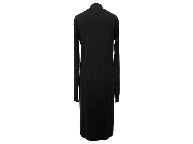 Abito midi con schiena lunga in lana nera Rick Owens Nero - vista 3