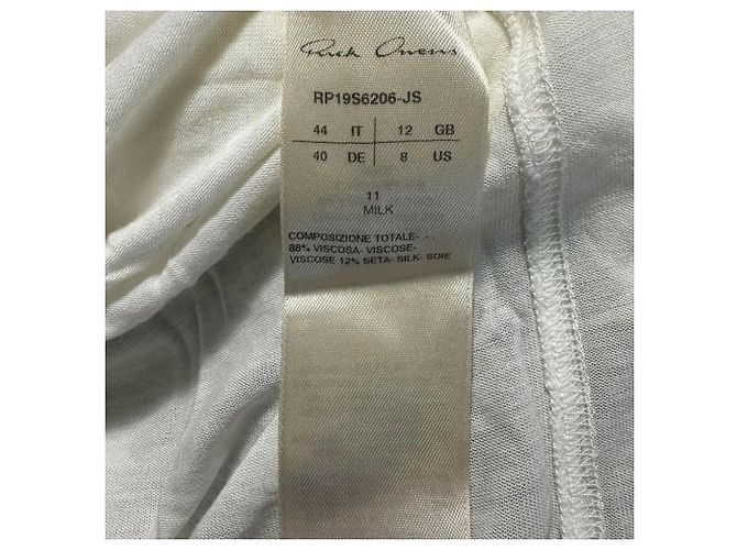 T-shirt Hiked di Rick Owens in viscosa bianca Bianco - vista 6